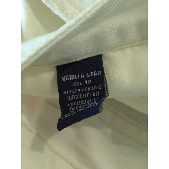 Vanilla Star White Distressed Mini Skirt Size 13 - Picture 6 of 10